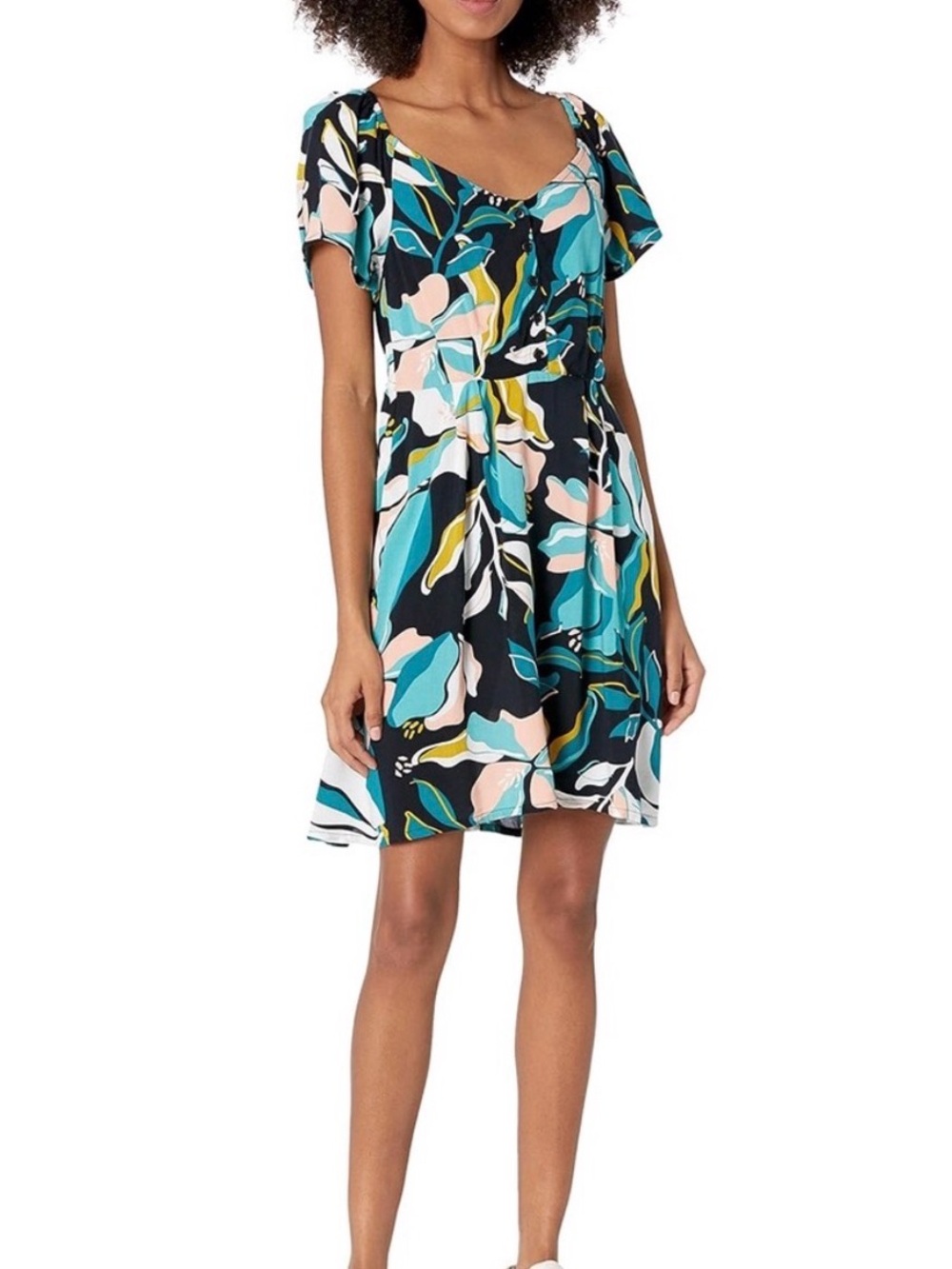 GUC Roxy Women’s Shimmy Over Tropical Print Dress size XS